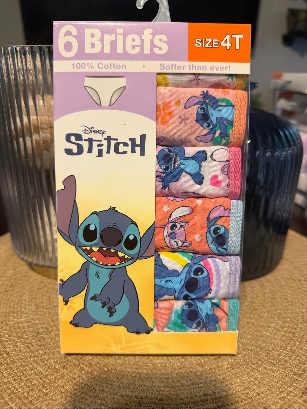 NWT girls size 4t Disney Stitch Kids Briefs 6-Pack